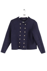 Veste Tara Jarmon Marine en Coton, taille L - Seconde Main