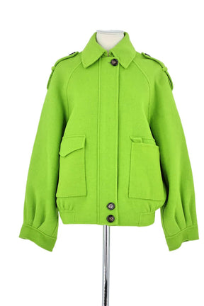 Veste Tara Jarmon Vert en Laine, taille XS - Seconde Main