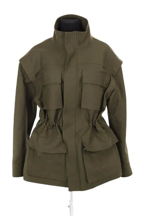 Veste The Frankie Shop Kaki en Coton, taille L - Seconde Main