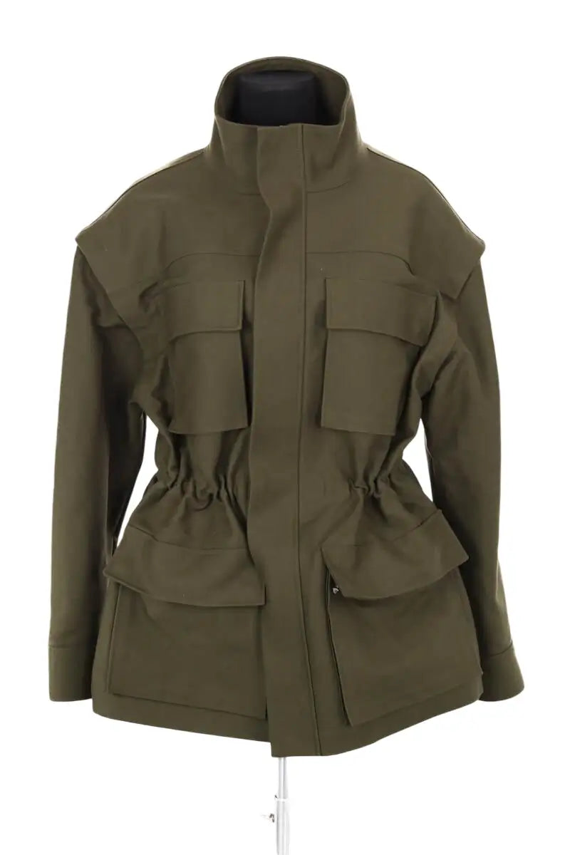 Veste The Frankie Shop Kaki en Coton, taille L - Seconde Main