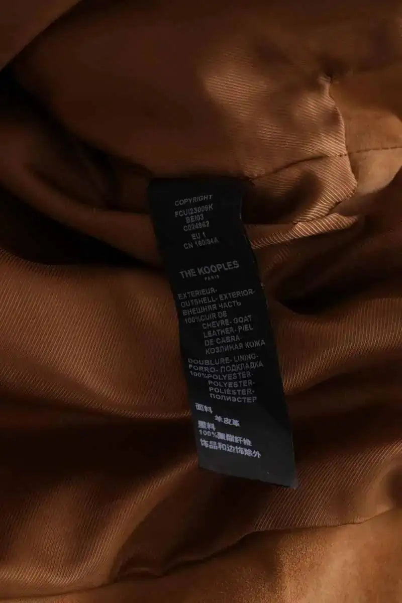 Veste The Kooples Camel en Cuir