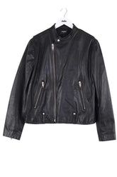 Veste The Kooples Noir en Cuir, taille L - Seconde Main