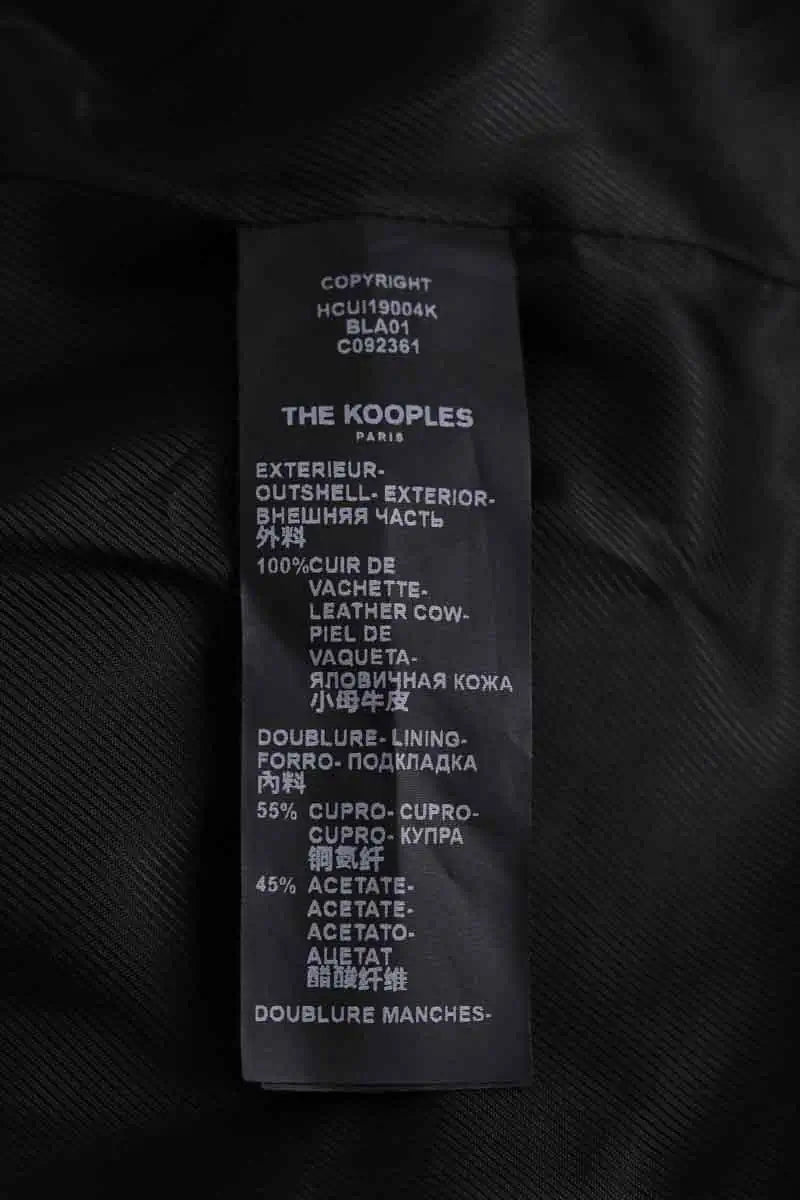 Veste The Kooples Noir en Cuir