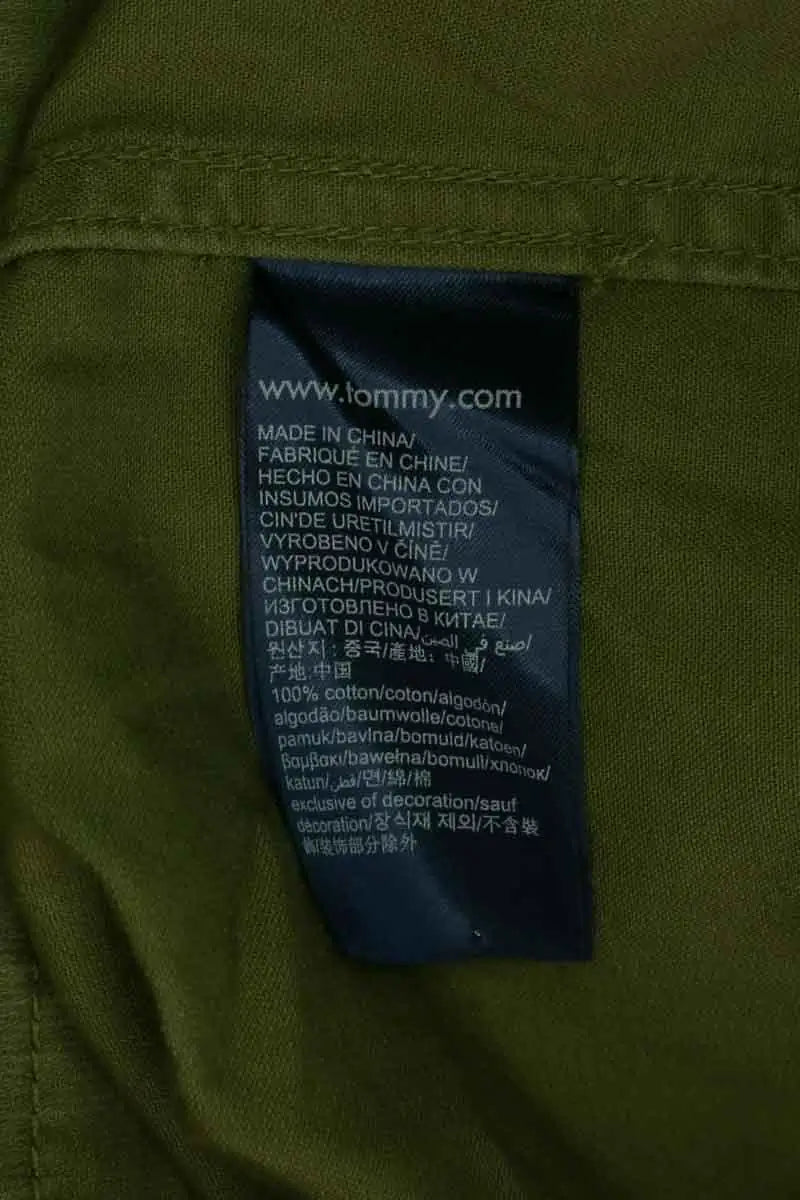 Veste Tommy Hilfiger Kaki en Coton