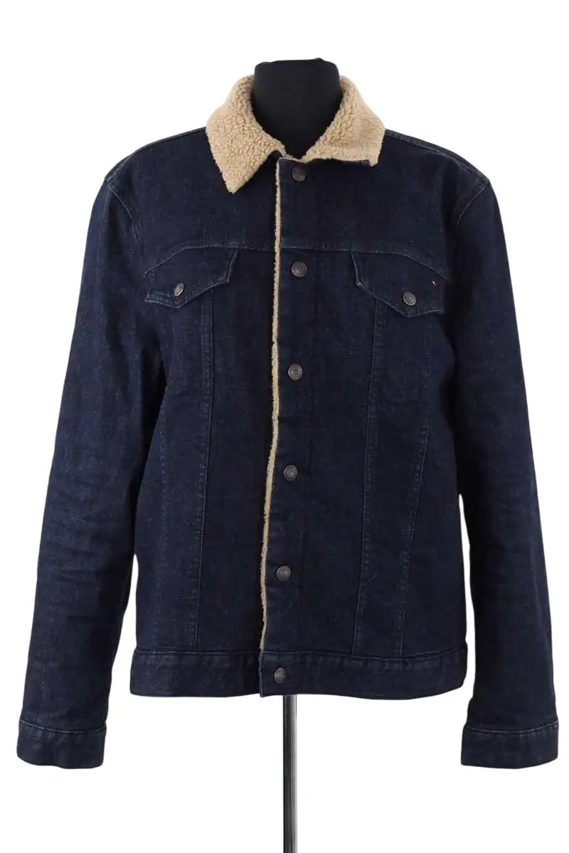 Veste Tommy Hilfiger Marine en Coton, taille L - Seconde Main