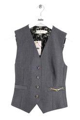 Veste Tory Burch Gris en Laine, taille XS - Seconde Main