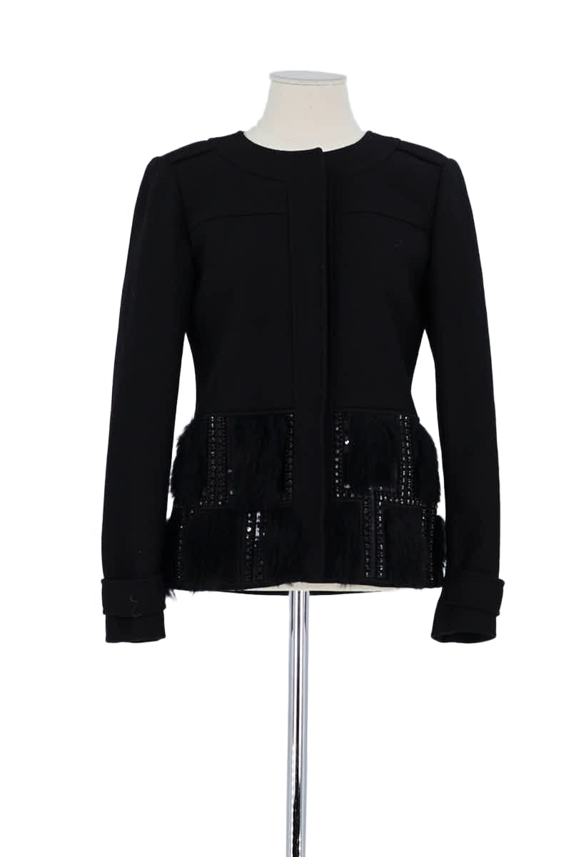 Veste Tory Burch Noir en Laine, taille XS - Seconde Main