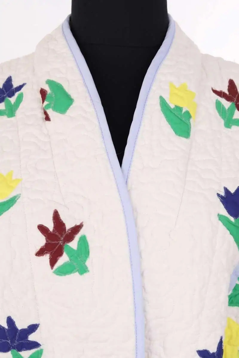 Veste V de Vinster Blanc en Coton