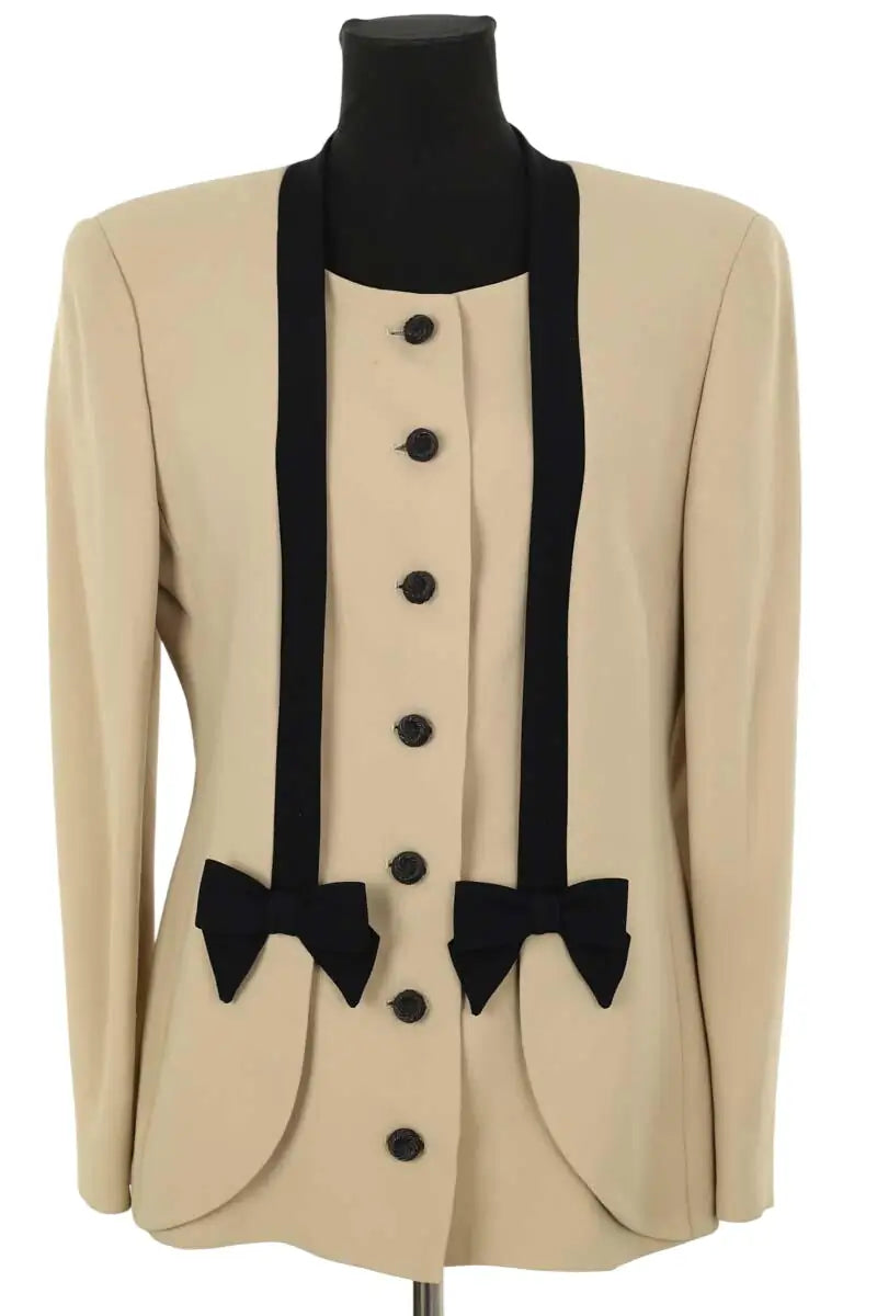 Veste Valentino Beige en Synthétique, taille L - Seconde Main