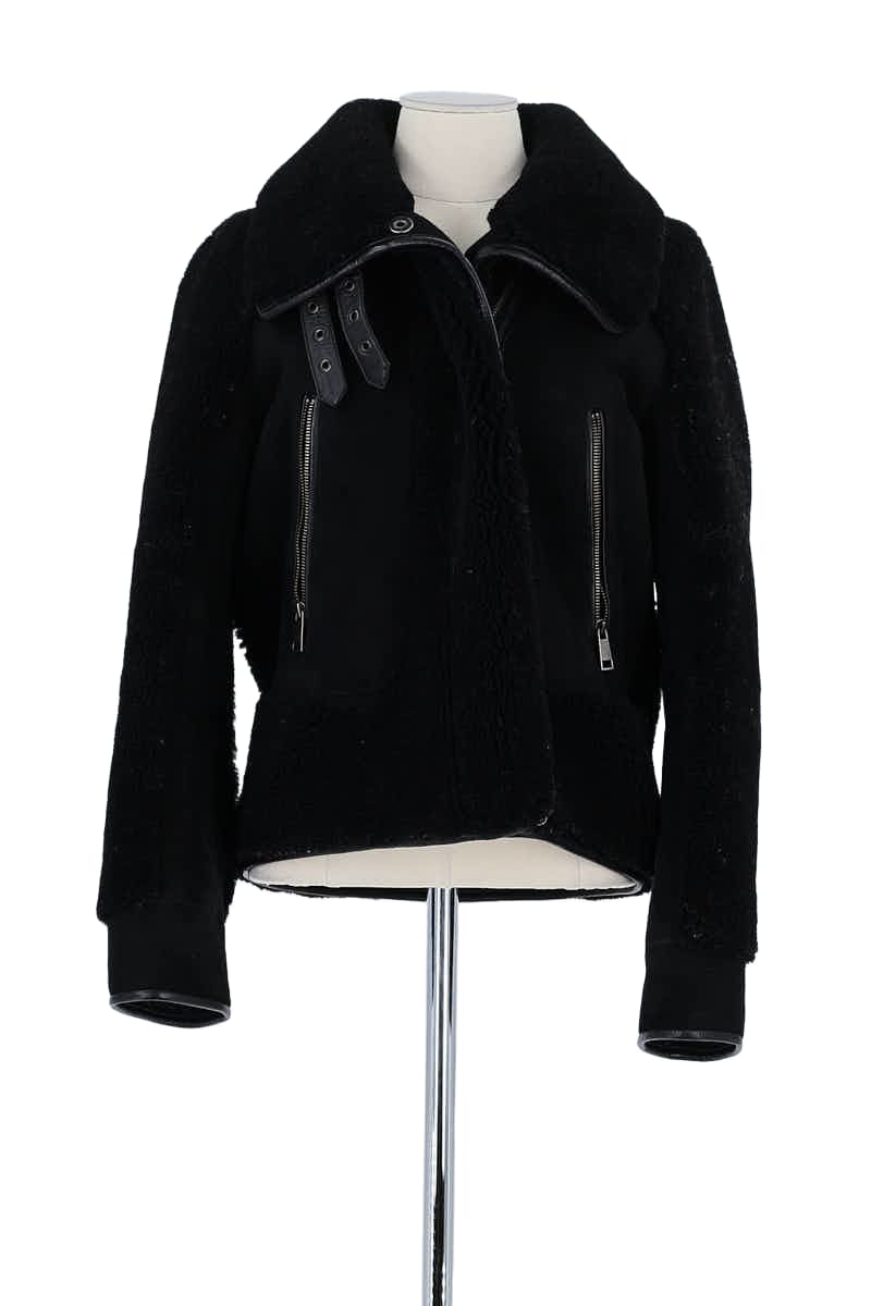 Veste Vanessa Bruno Noir en Cuir, taille XS - Seconde Main