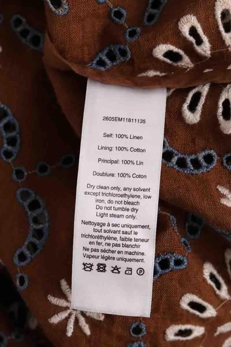 Veste Veronica Beard Marron en Lin