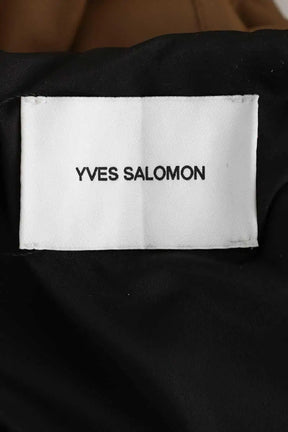 Veste Yves Salomon Marron en Cuir