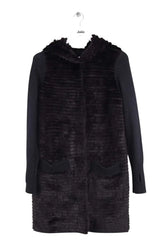 Veste Yves Salomon Noir en Cachemire, taille M - Seconde Main