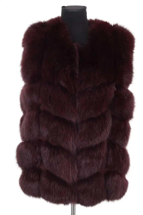 Veste Yves Salomon Violet en Fourrure, taille L - Seconde Main