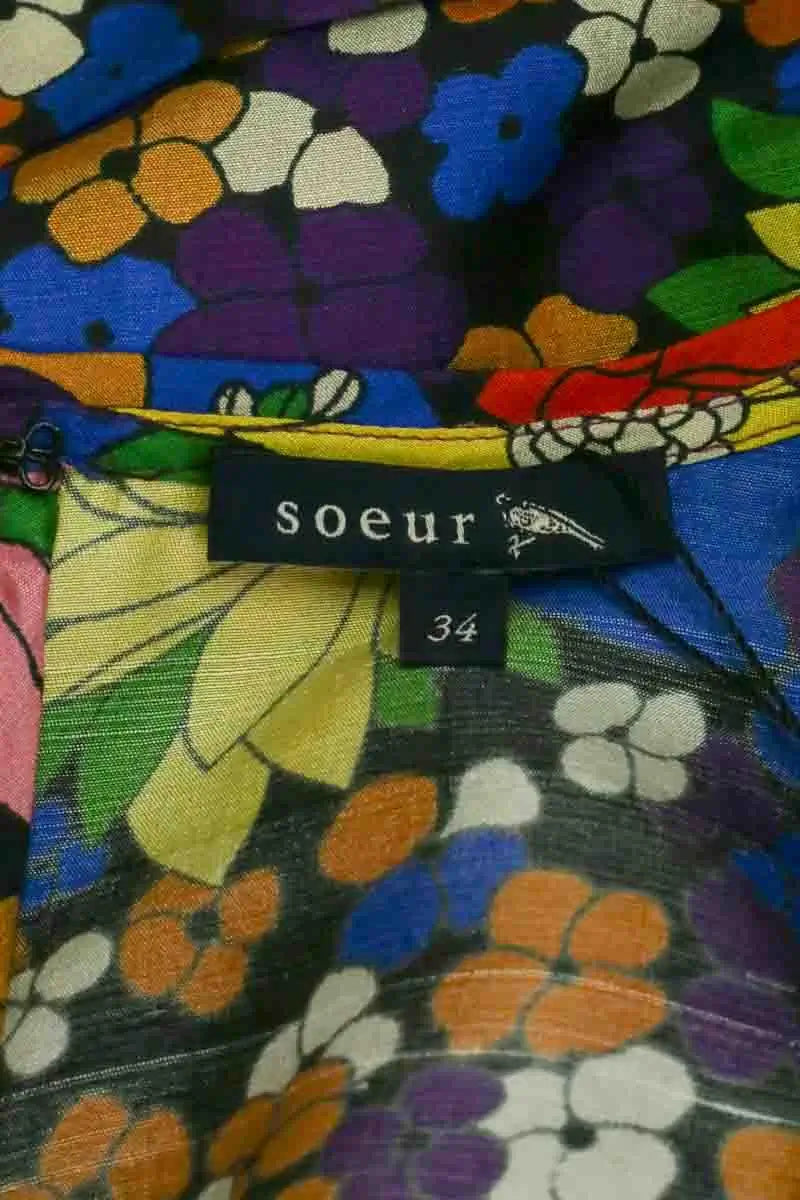 Robe Soeur Leopoldine Multicolore en Soie