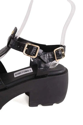 Sandales Maje Noir en Cuir