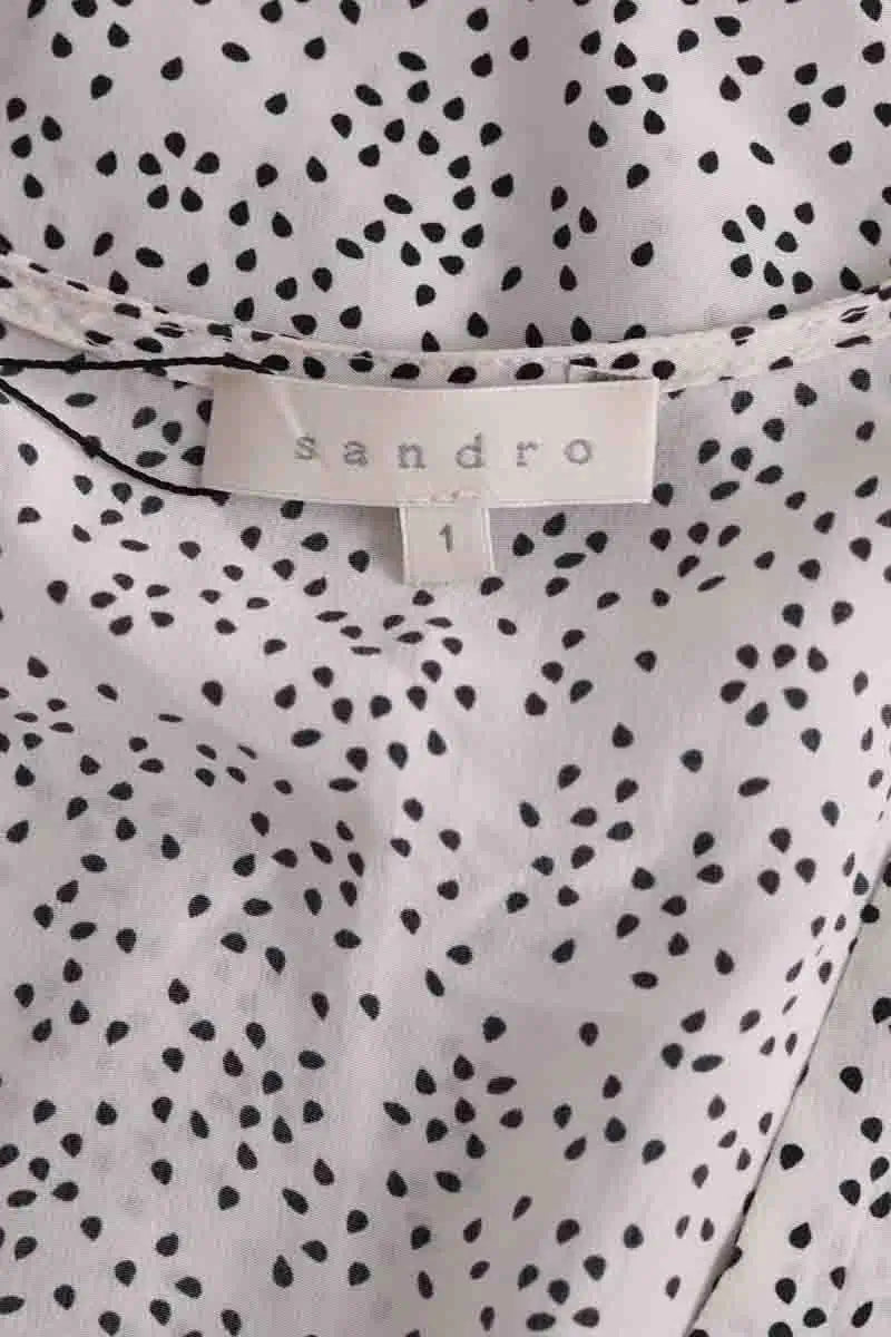 Blouse Sandro Blanc en Soie