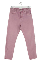 Jean droit Isabel Marant Étoile Lanea Rose en Coton, taille S - Seconde Main