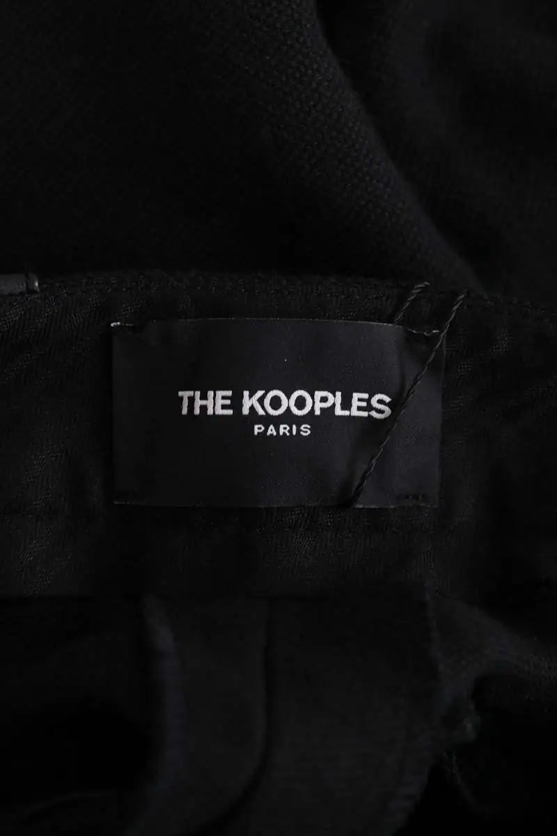 Pantalon droit The Kooples Noir en Coton
