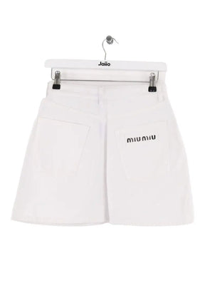 Mini jupe Miu Miu Blanc en Coton