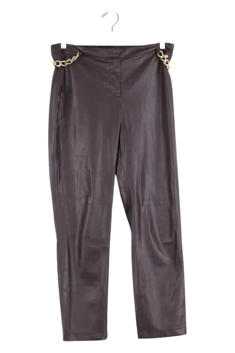 Pantalon droit Liu Jo Marron en Synthétique, taille M - Seconde Main