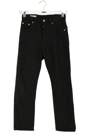 Jean droit W23 L26 Levi's 501 Noir en Coton, taille XS - Seconde Main