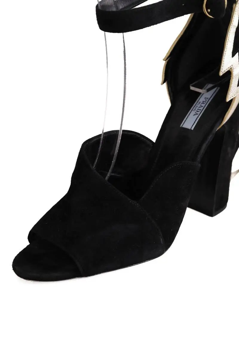 Talons Prada Noir en Daim