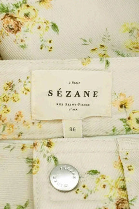 Jean large Sézane Beige en Coton