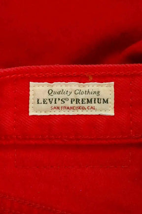 Jean droit Levi's 501 Rouge en Coton