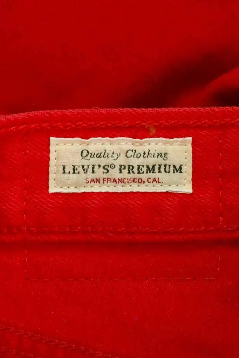 Jean droit Levi's 501 Rouge en Coton