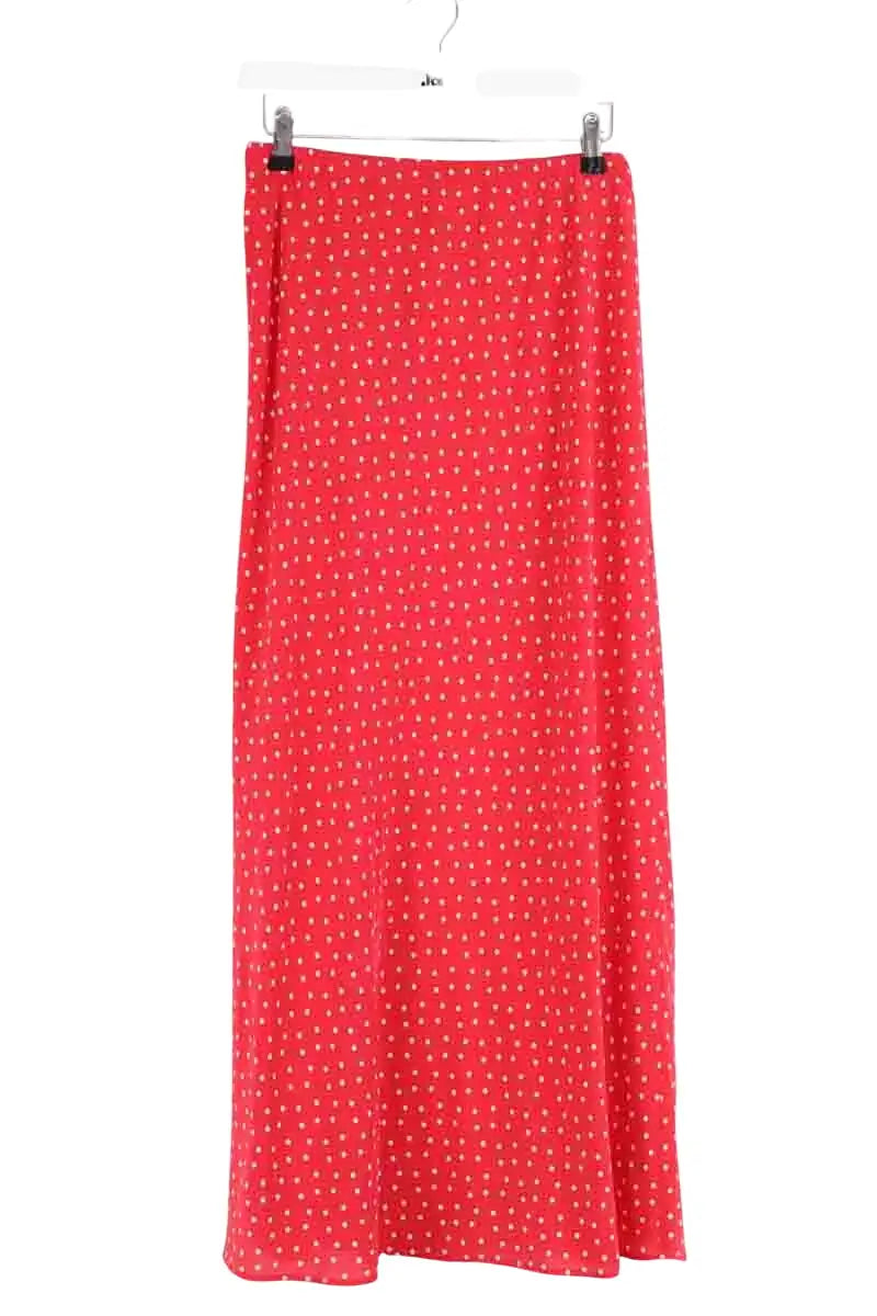 Jupe Sézane Sally Rouge en Soie, taille M - Seconde Main