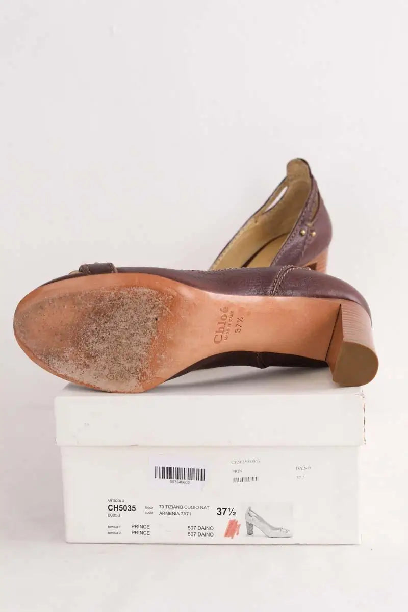 Talons Chloé Marron en Cuir
