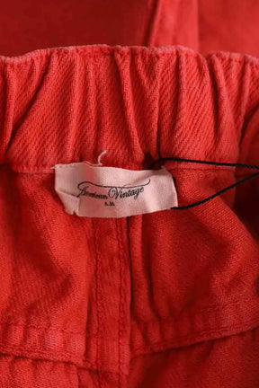Mini short American Vintage Orange en Coton