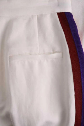 Pantalon droit Sandro Blanc en Viscose