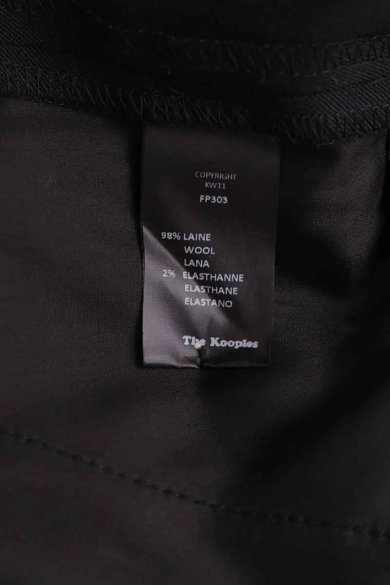 Pantalon droit The Kooples Noir en Laine
