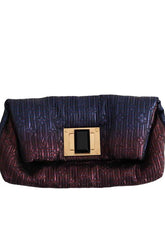 Pochette en soie Louis Vuitton Altair en jacquard matelassé monogram de louis vuitton Bleu en Tissu - Seconde Main