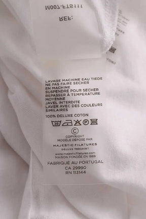 Top Majestic Filatures Blanc en Coton