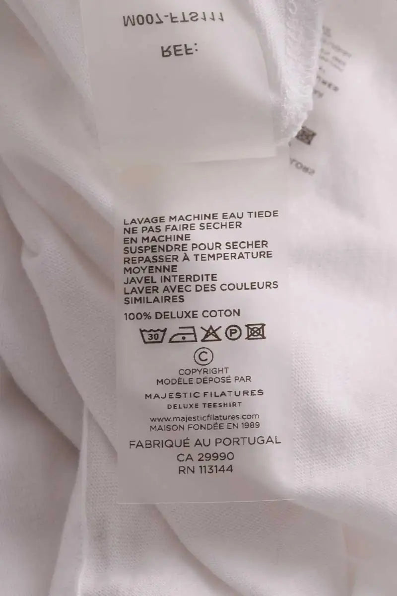 Top Majestic Filatures Blanc en Coton