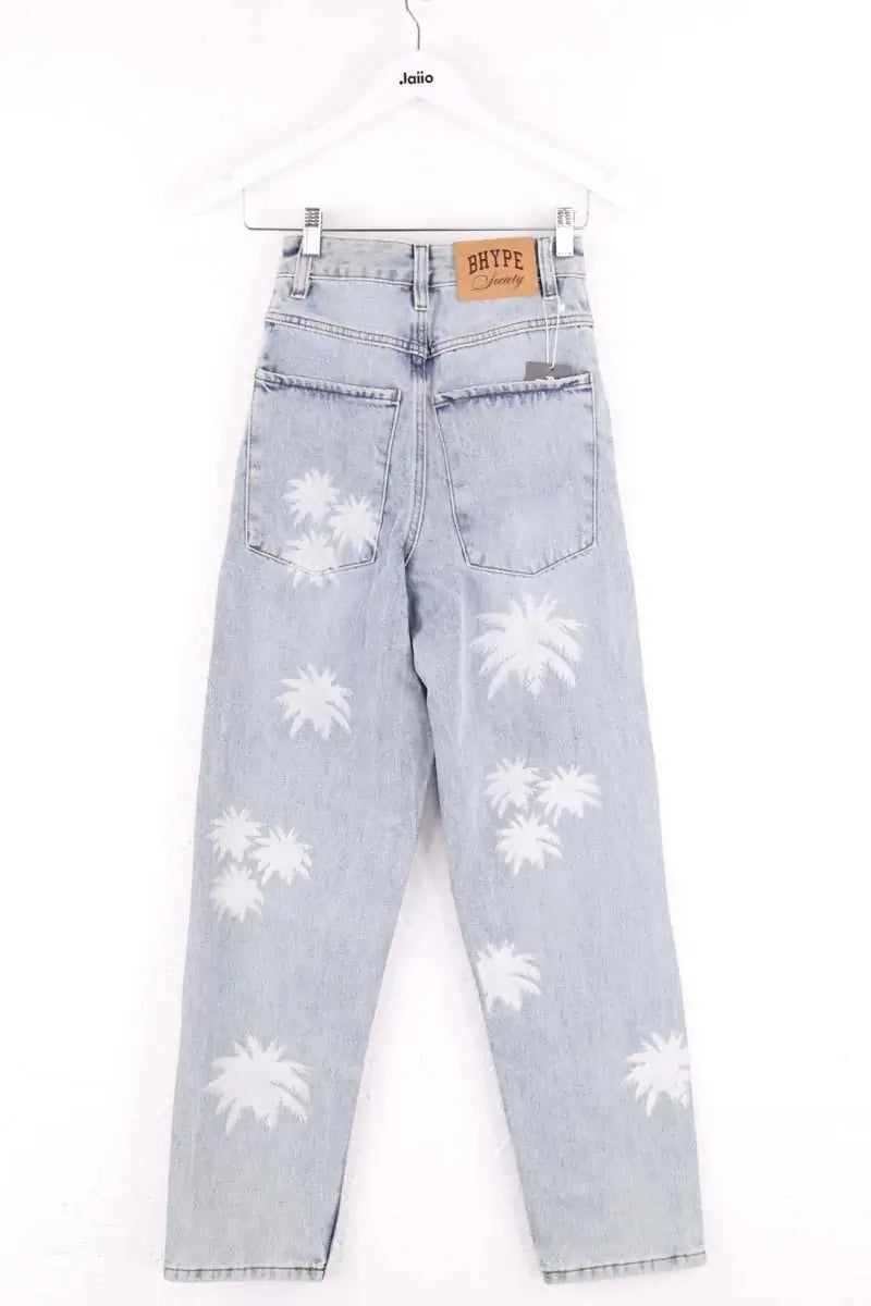 Jean droit Bhype Society Bleu en Coton