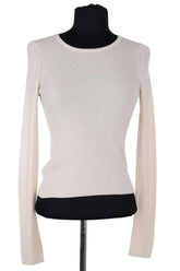 Top Kujten Ecru en Soie, taille S - Seconde Main