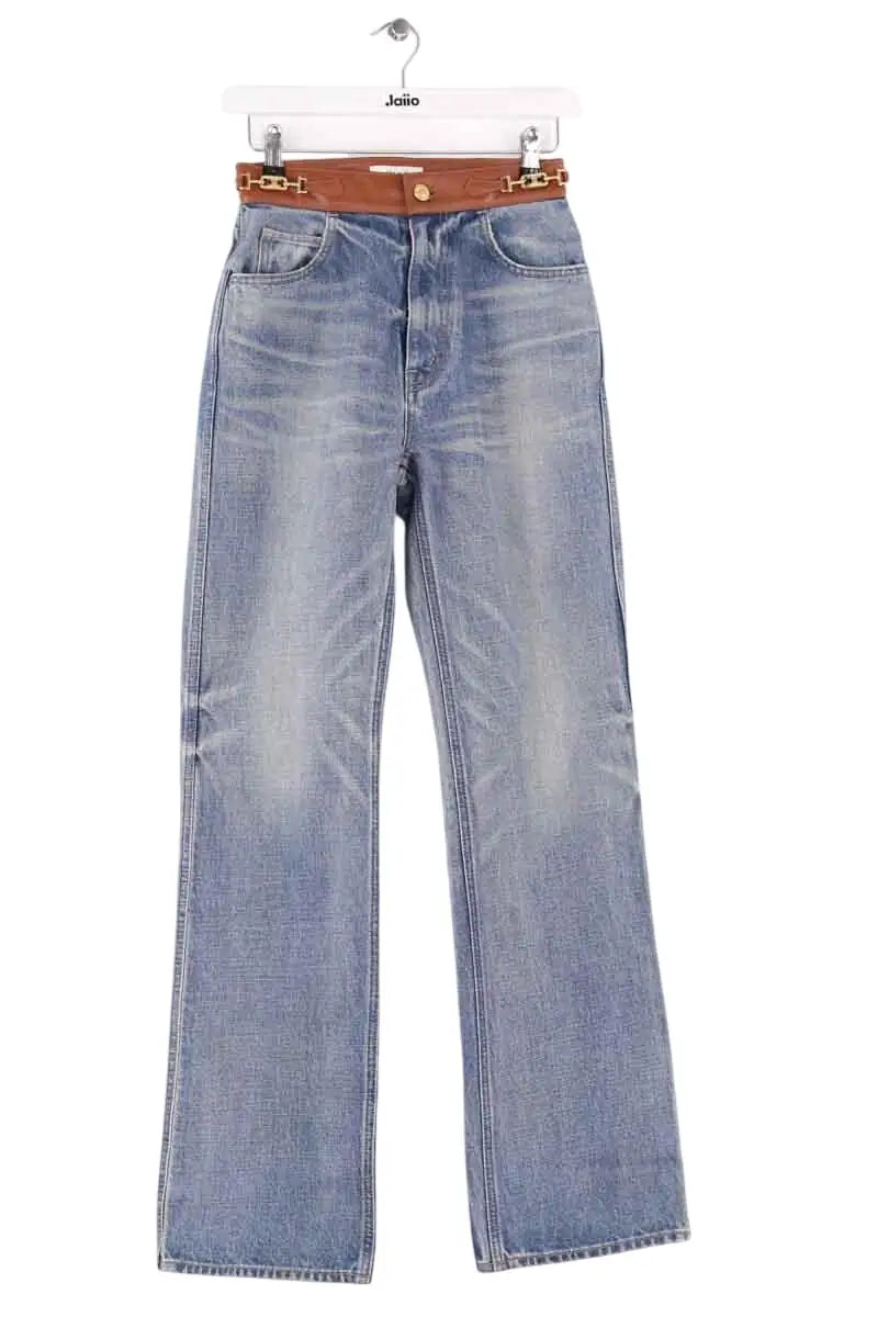 Jean droit Celine Bleu en Coton, taille S - Seconde Main