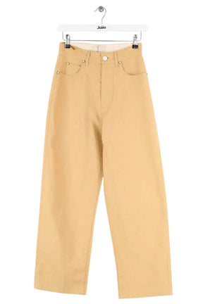 Pantalon droit Momoni Beige en Coton, taille XS - Seconde Main
