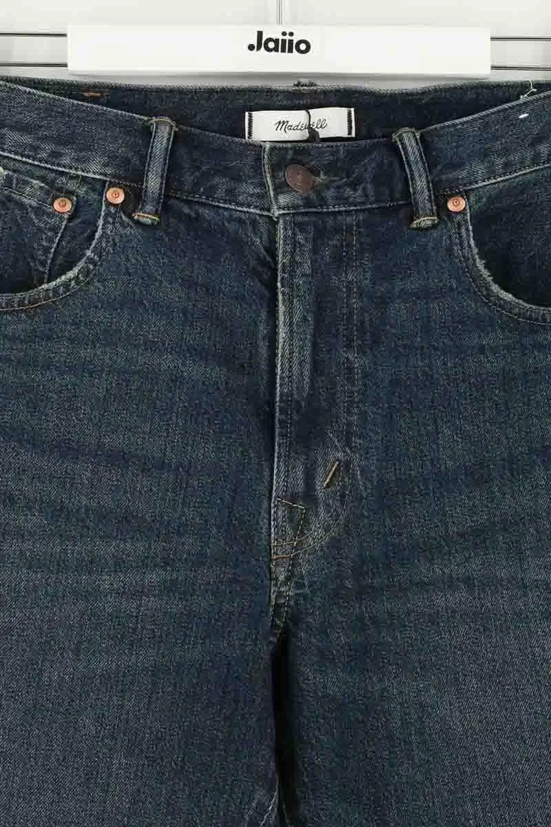 Jean droit W33 L32 Madewell Bleu en Coton