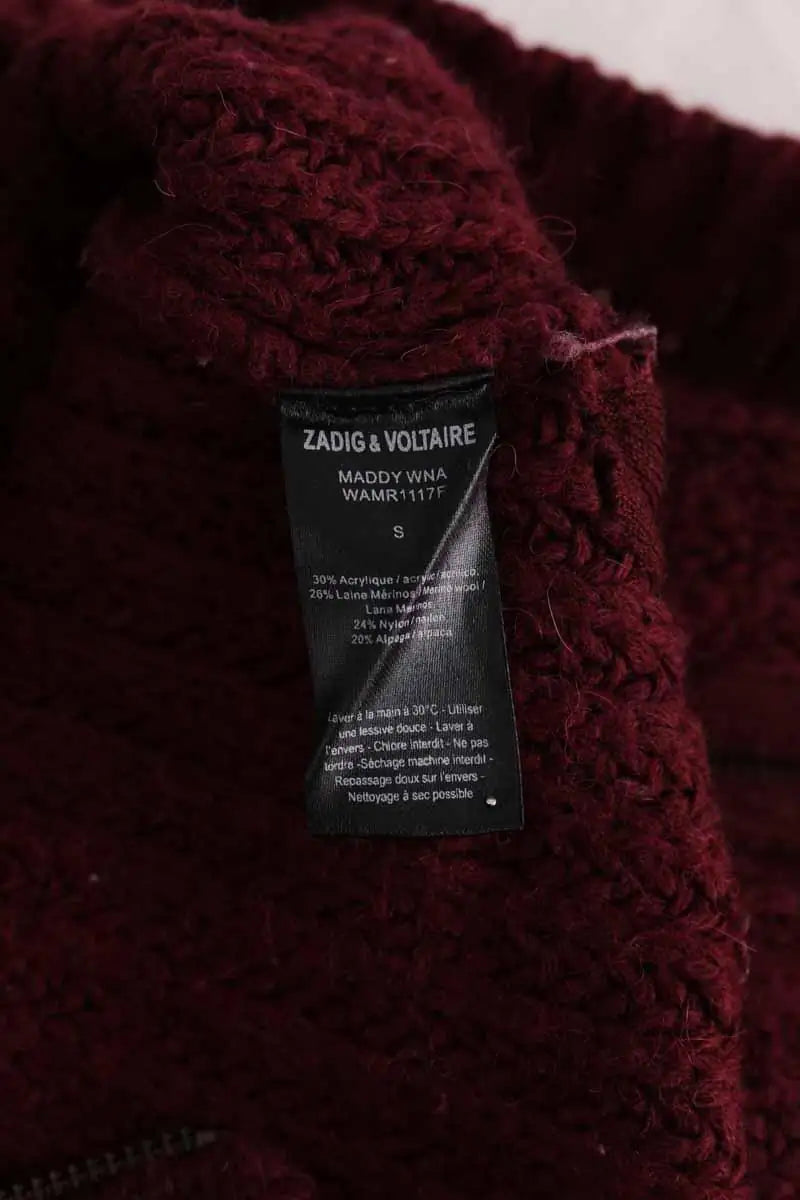 Pull Zadig & Voltaire Bordeaux en Synthétique