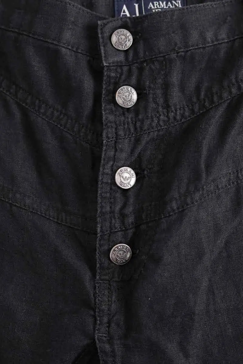 Mini jupe Armani Jeans Noir en Lin