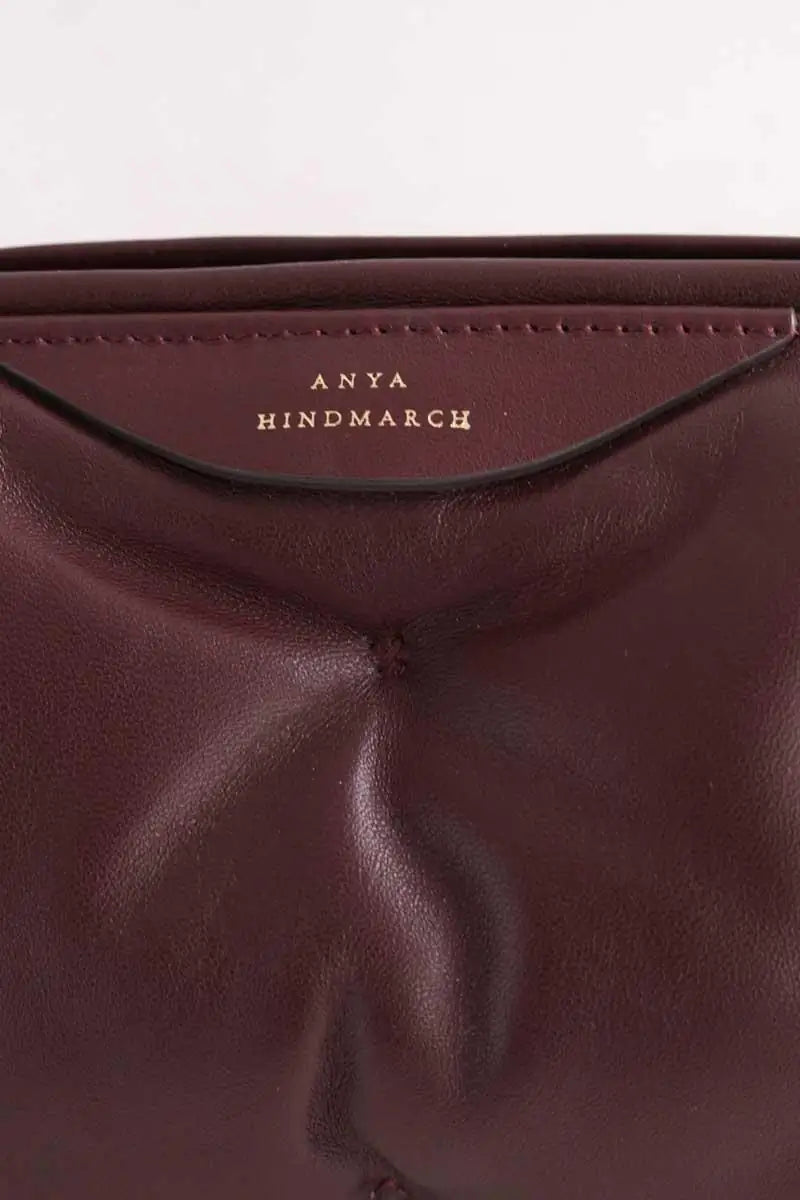 Sac à bandoulière Anya Hindmarch Chubby Barrel Bordeaux en Cuir