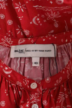 Blouse Balzac Rouge en Coton