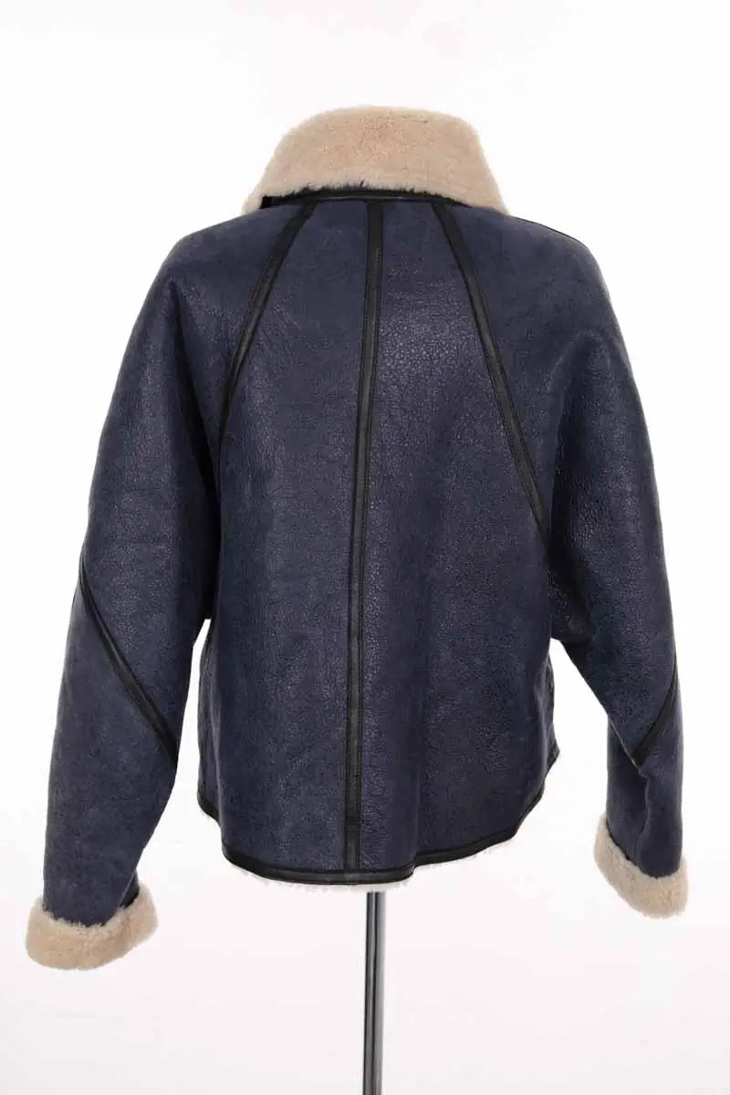 Manteau Isabel Marant Étoile Bleu en Cuir