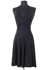 Robe Sandro Noir en Viscose, taille S - Seconde Main