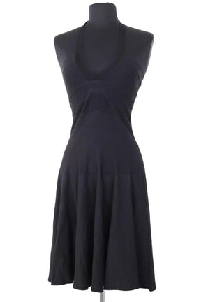Robe Sandro Noir en Viscose, taille S - Seconde Main